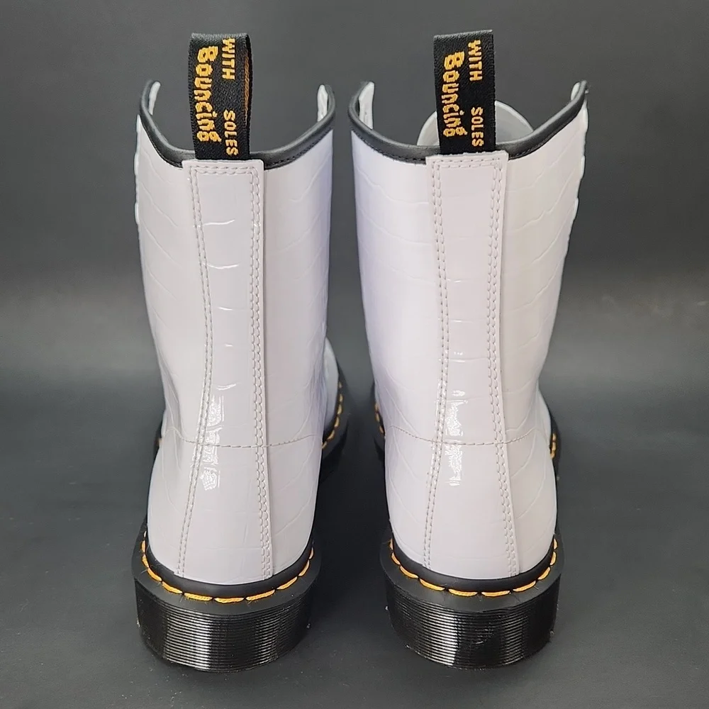 Dr. Martens 1460W Croc White 8 hole boots RARE DISCONTINUED STYLE - Picture 12 of 17
